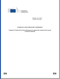 State aid Temporary Framework adopted State aid Temporary Framework adopted