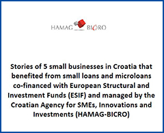 5 SMEs in Croatia benefitted from HAMAG-BICRO’s ESIF co-financed small loans and micro loans