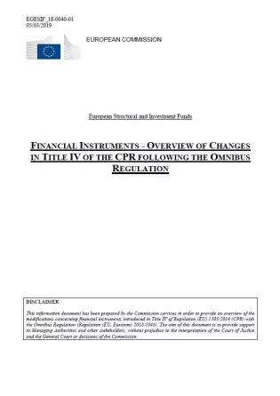 Financial Instruments-Overview of changes in Title IV of the CPR following the Omnibus regulation