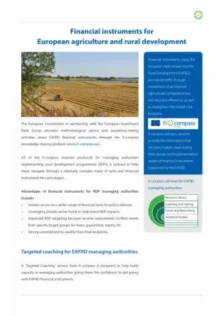 Financial instruments for European agriculture and rural development