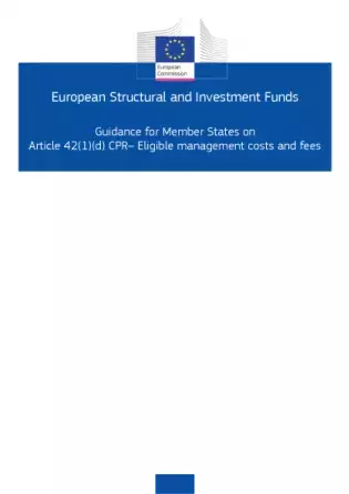Guidance for Member States on Article 42(1)(d) CPR– Eligible management costs and fees