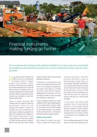 Financial Instruments: making funding go further