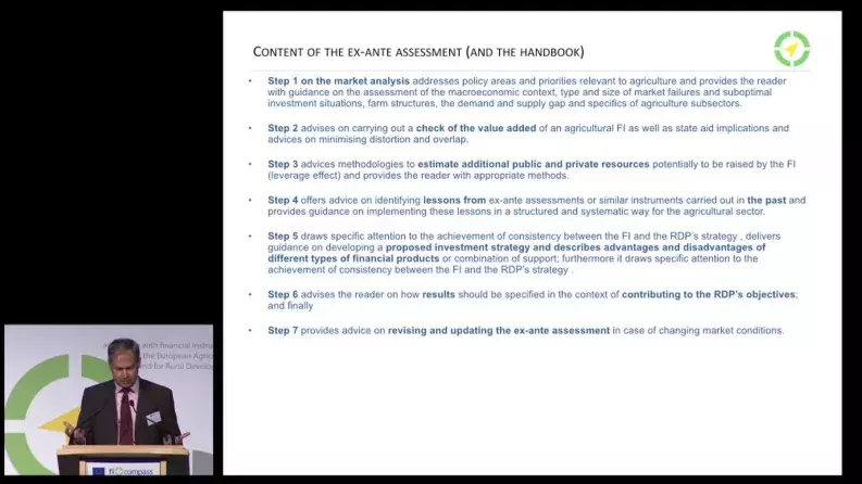 Ex-ante assessment methodology for financial instruments in agriculture under the EAFRD