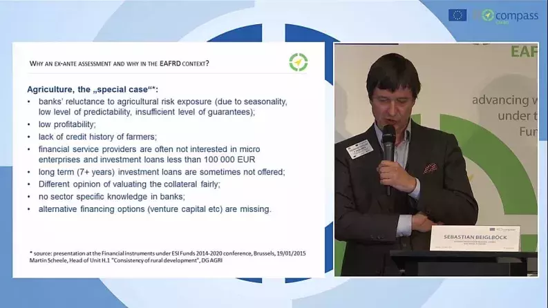 Ex-ante assessment methodology for financial instruments supporting agriculture