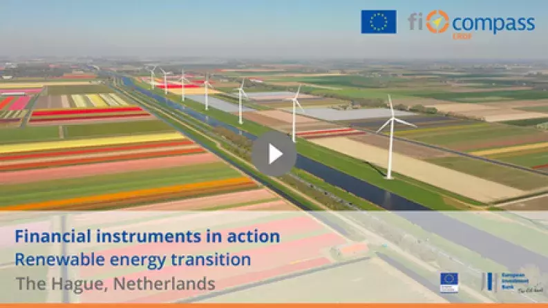 Financial instruments in action - renewable energy transition, Hague, The Netherlands Financial instruments in action - renewable energy transition, Hague, The Netherlands