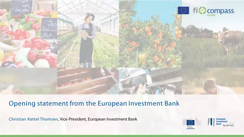 Opening statement from the European Investment Bank Opening statement from the European Investment Bank