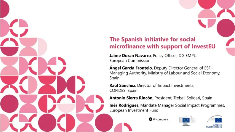 The Spanish initiative for social microfinance with support of InvestEU