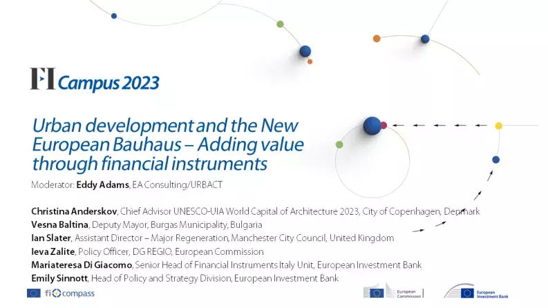 Urban development and the New European Bauhaus Urban development and the New European Bauhaus