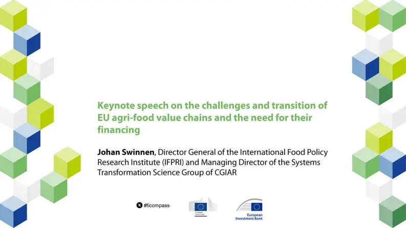 Keynote speech on the challenges and transition of EU agri-food value chains and the need for financing