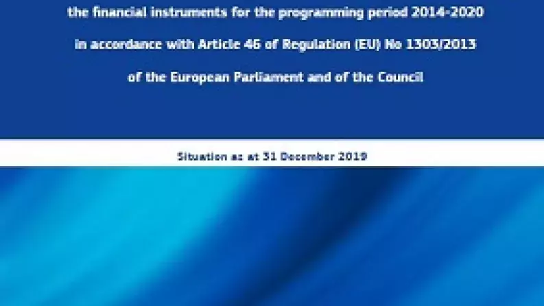 Summary on progress made with ESIF financial instruments as of end 2019