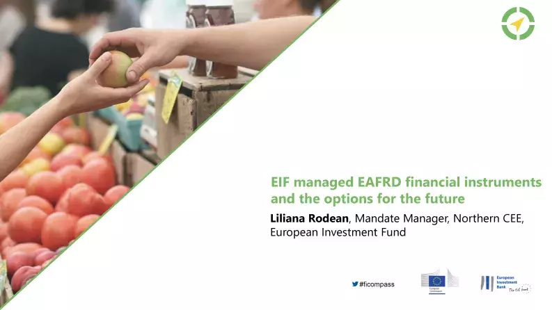 EIF managed EAFRD financial instruments and the options for the future EIF managed EAFRD financial instruments and the options for the future
