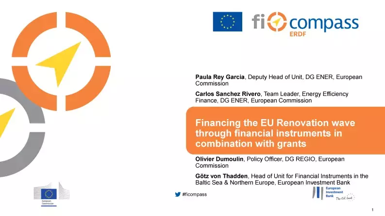 Financing the EU Renovation wave through financial instruments in combination with grants Financing the EU Renovation wave through financial instruments in combination with grants