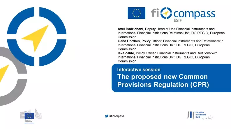 The proposed new Common Provisions Regulation (CPR)