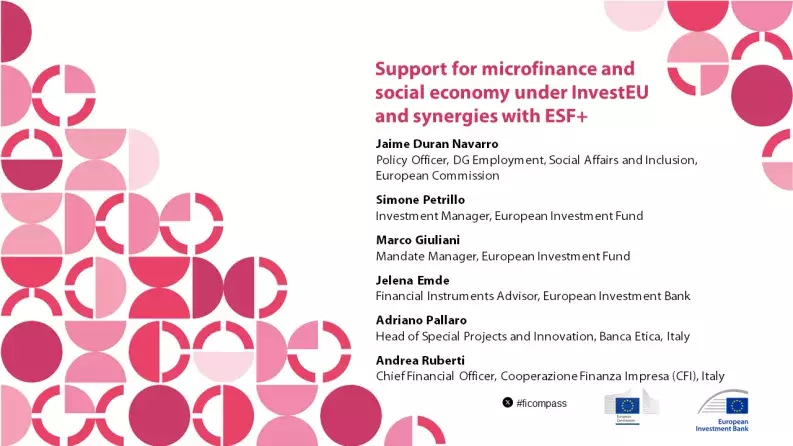 Support for microfinance and social economy under InvestEU and synergies with ESF+