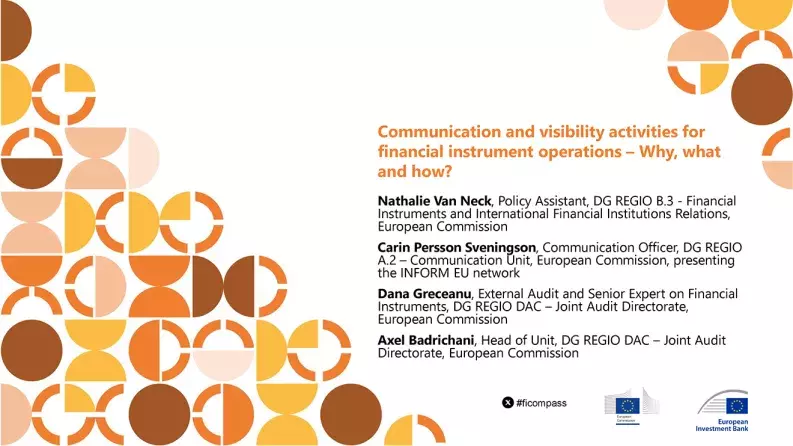 Communication and visibility activities for financial instrument operations – Why, what and how?