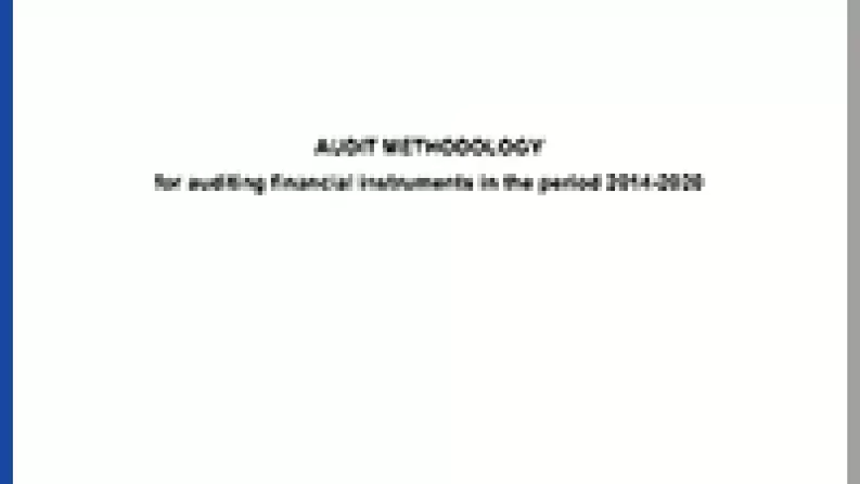 Audit methodology for auditing financial instruments in the period 2014-2020