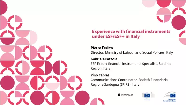 Experience with financial instruments under ESF/ESF+ in Italy