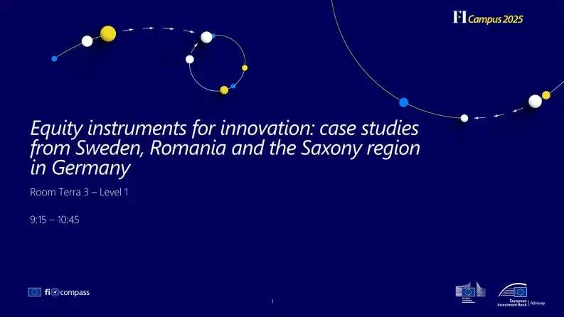 Equity instruments for innovation: case studies from Sweden, Romania and the Saxony region in Germany