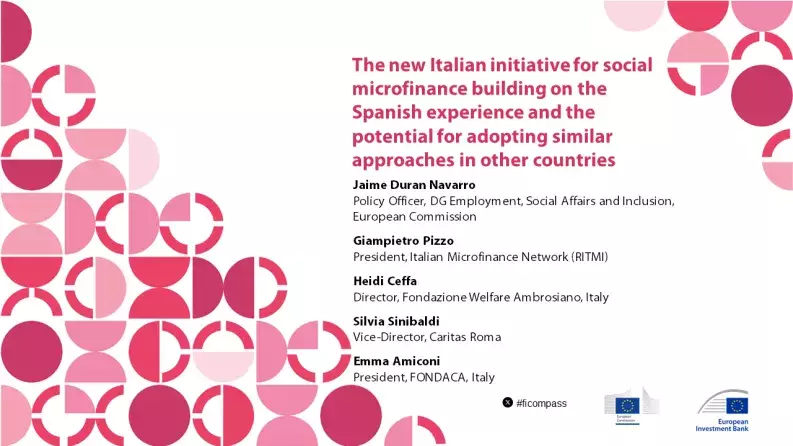 The new Italian initiative for social microfinance building on the Spanish experience and the potential for adopting similar approaches in other countries