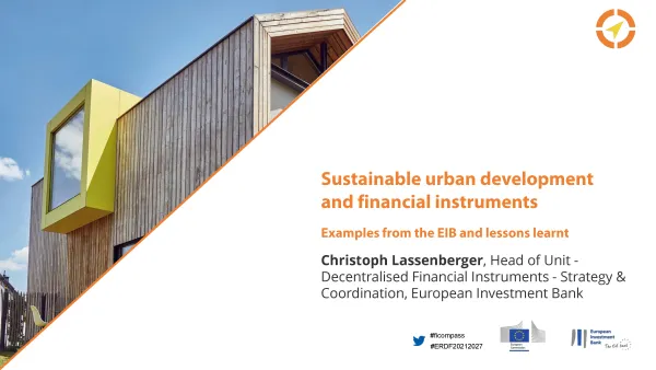 Sustainable urban development and financial instruments