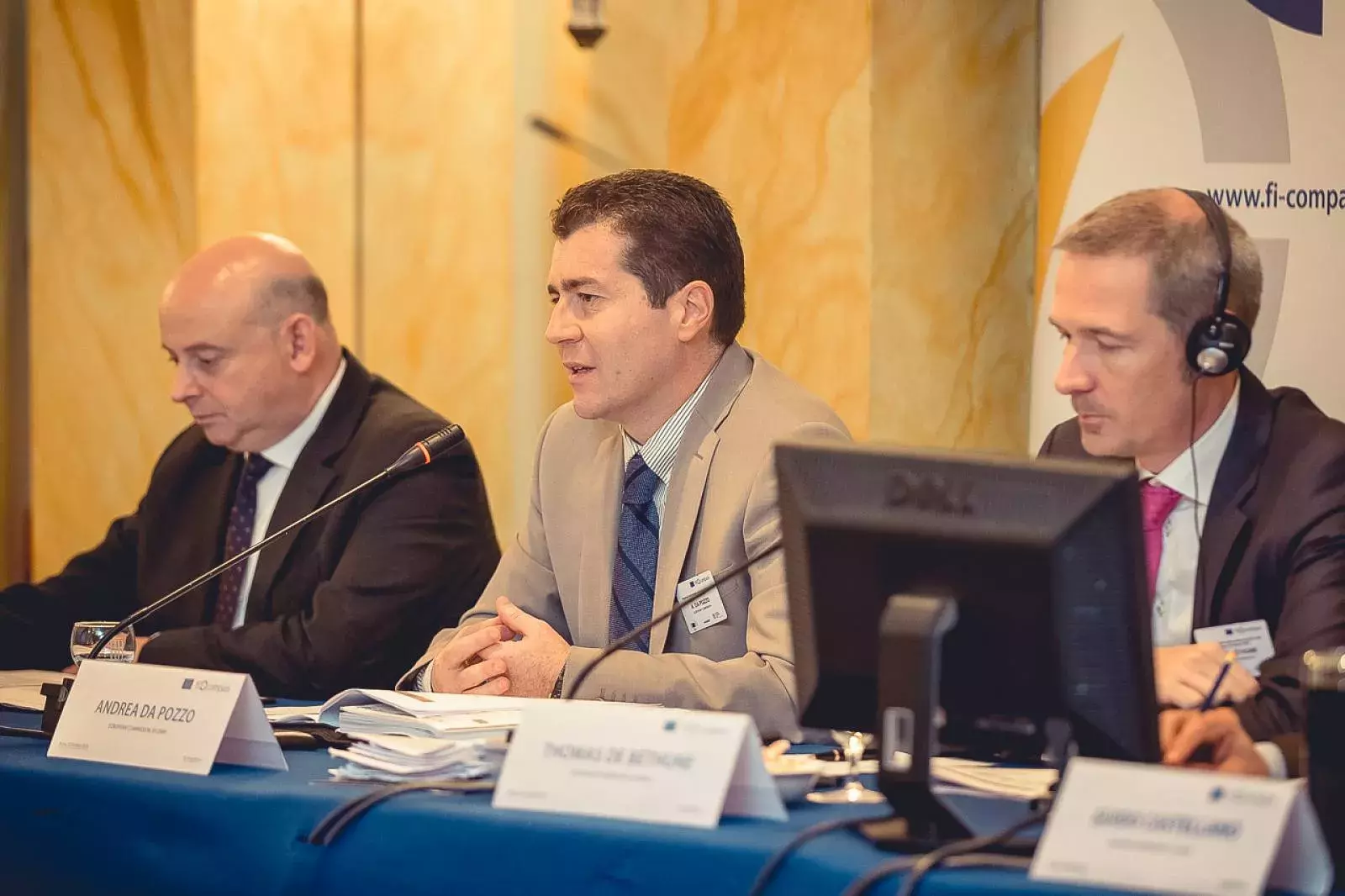 Bruno Robino, Andrea Da Pozzo, Thomas de Béthune (left to right)