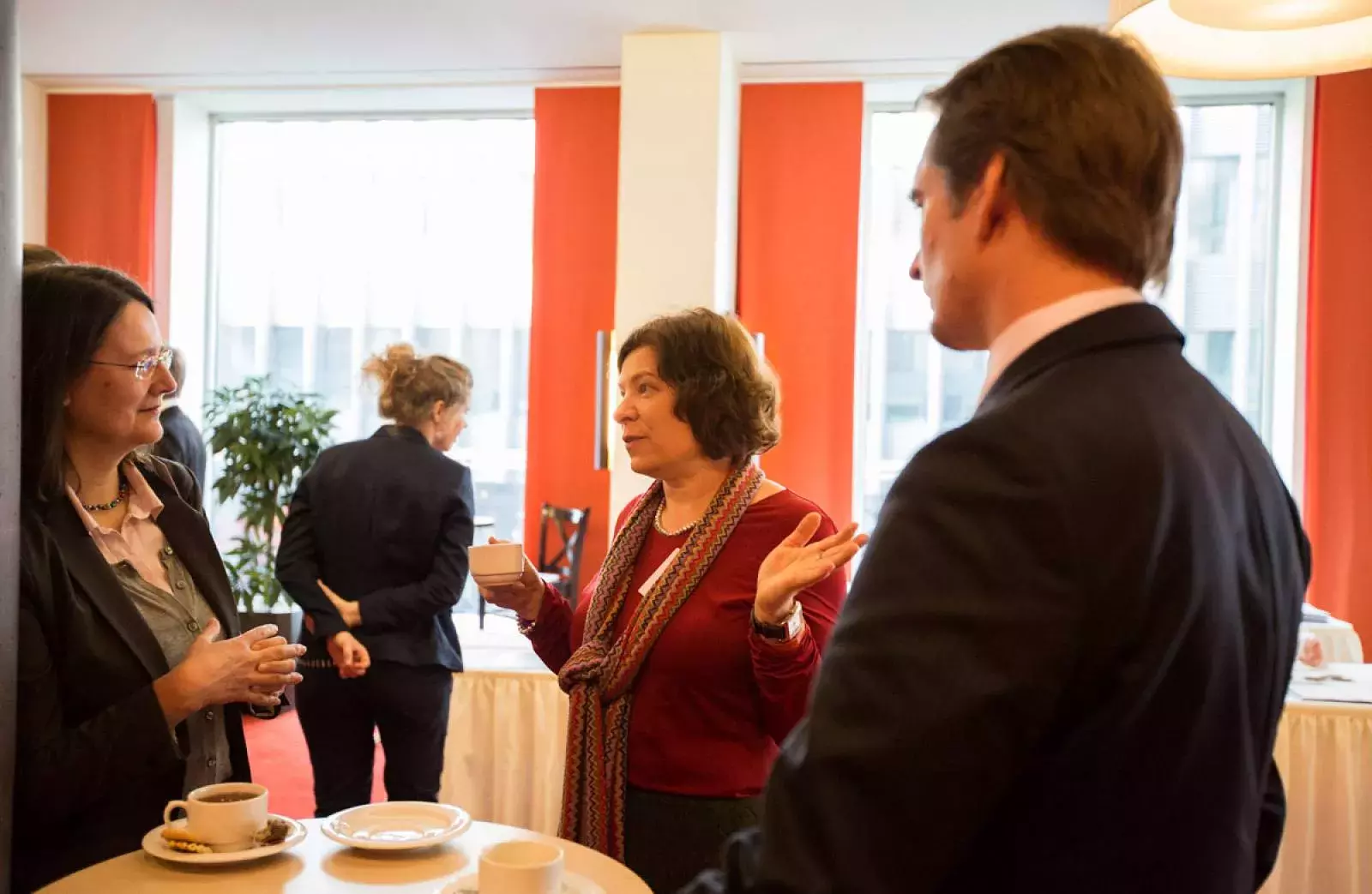 Ulrike Schreckenberger and event participants