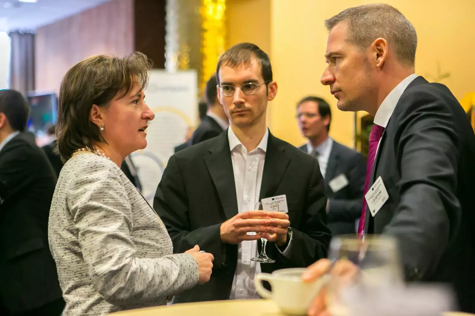 Dr Györgyi Nyikos, Thomas de Béthune and event participant