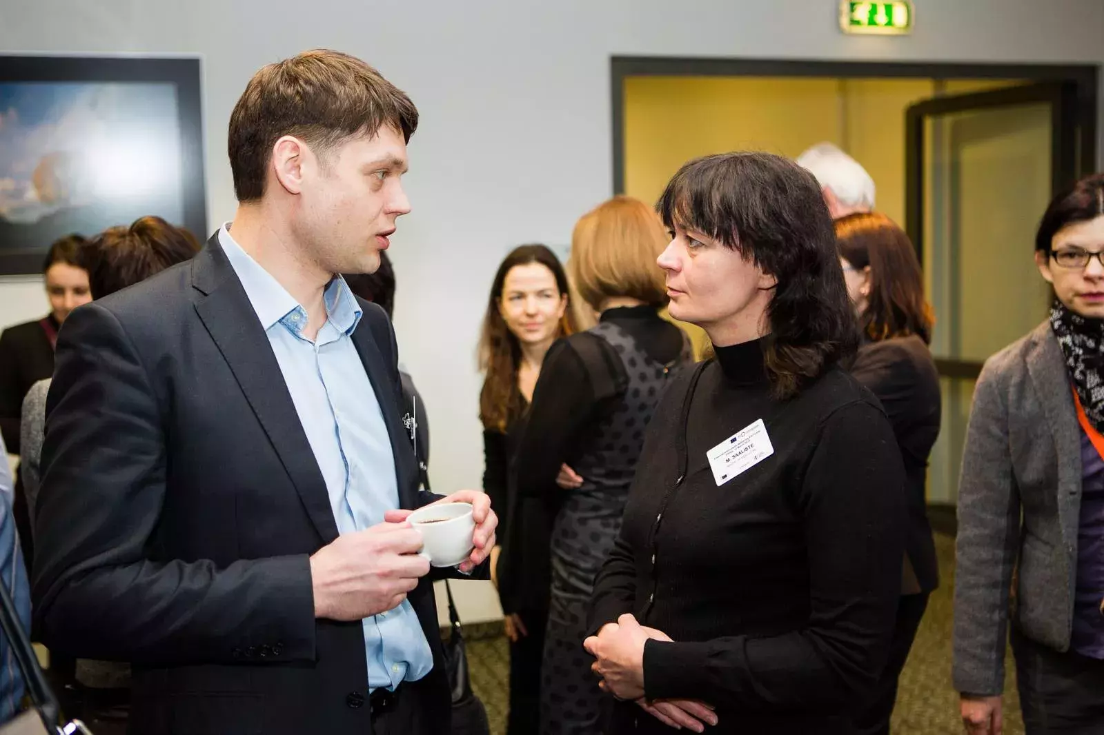 Merle Saaliste and event participant