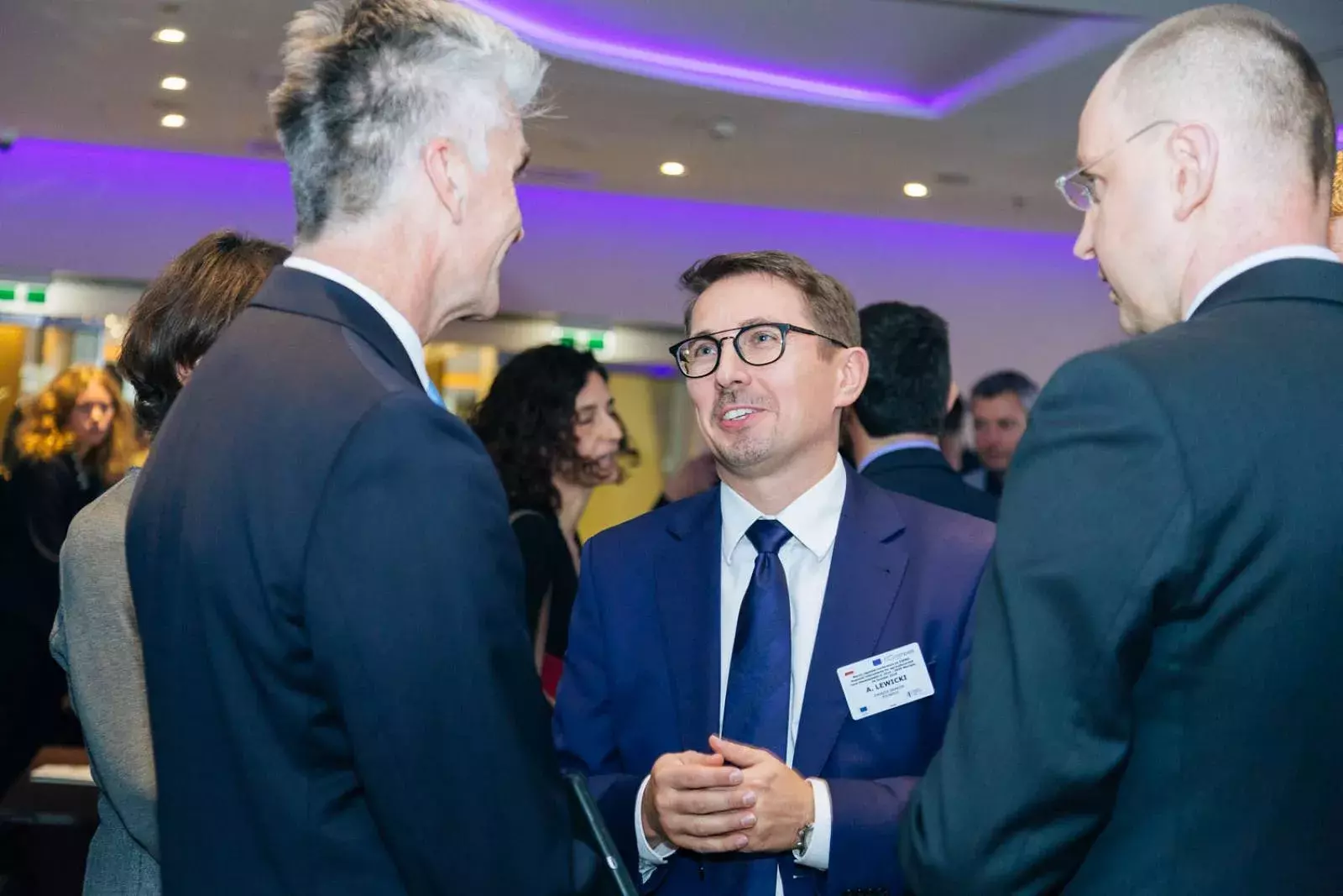 Hubert Cottogni, Arkadiusz Lewicki, and event participants