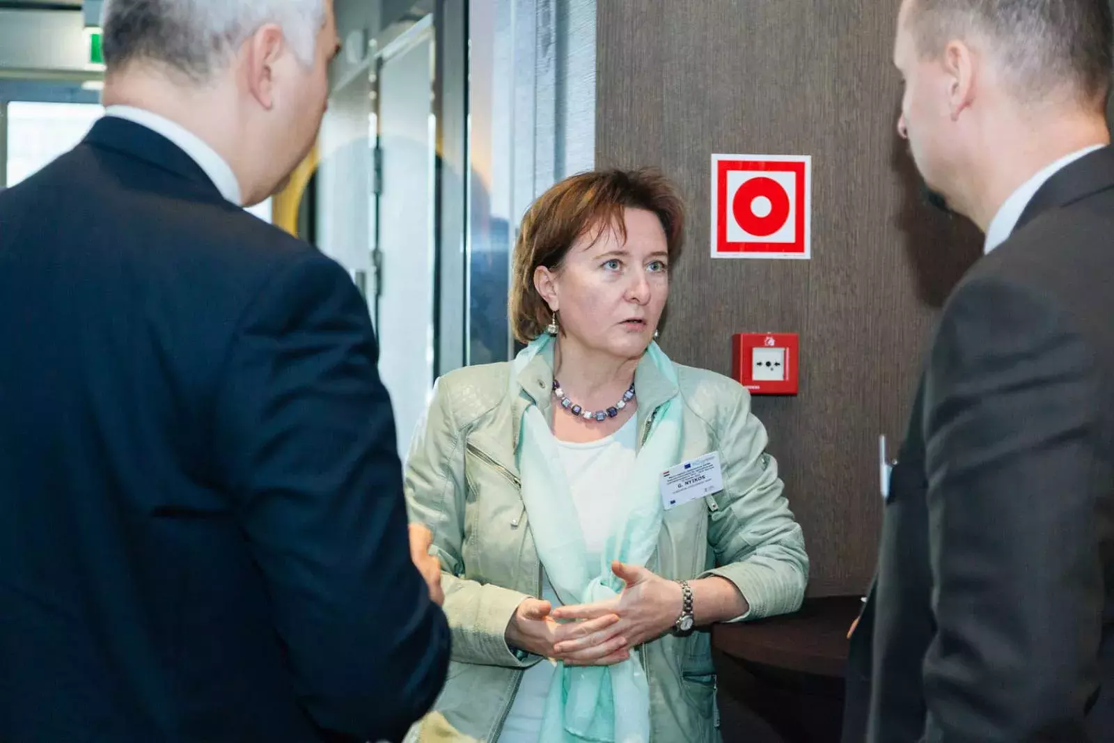 Györgyi Nyikos and event participants