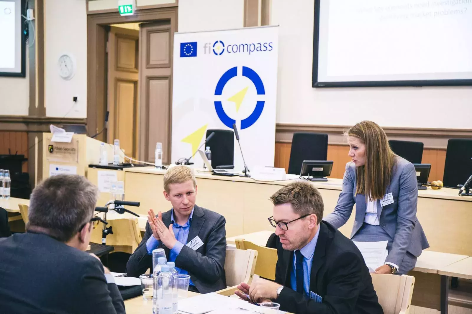 Jörg Lackenbauer, Miglena Dobreva, and event participants