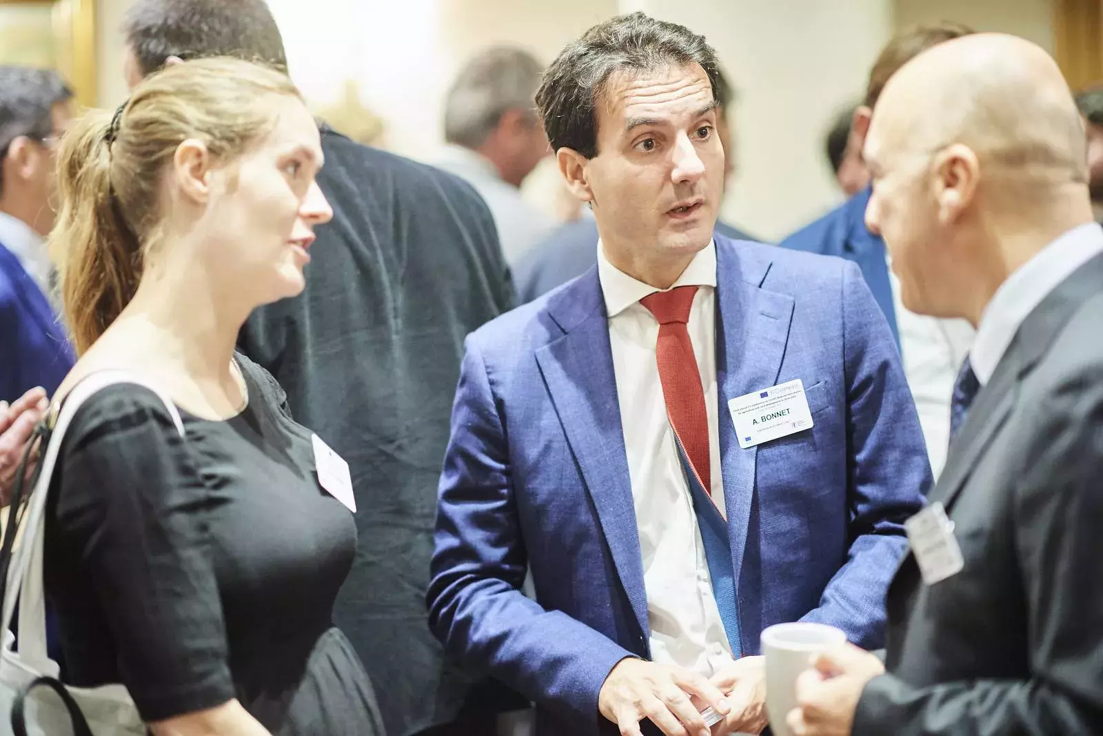 Mr Aubin Bonnet,  Mr Konstantinos Apostolopoulos, and event participant