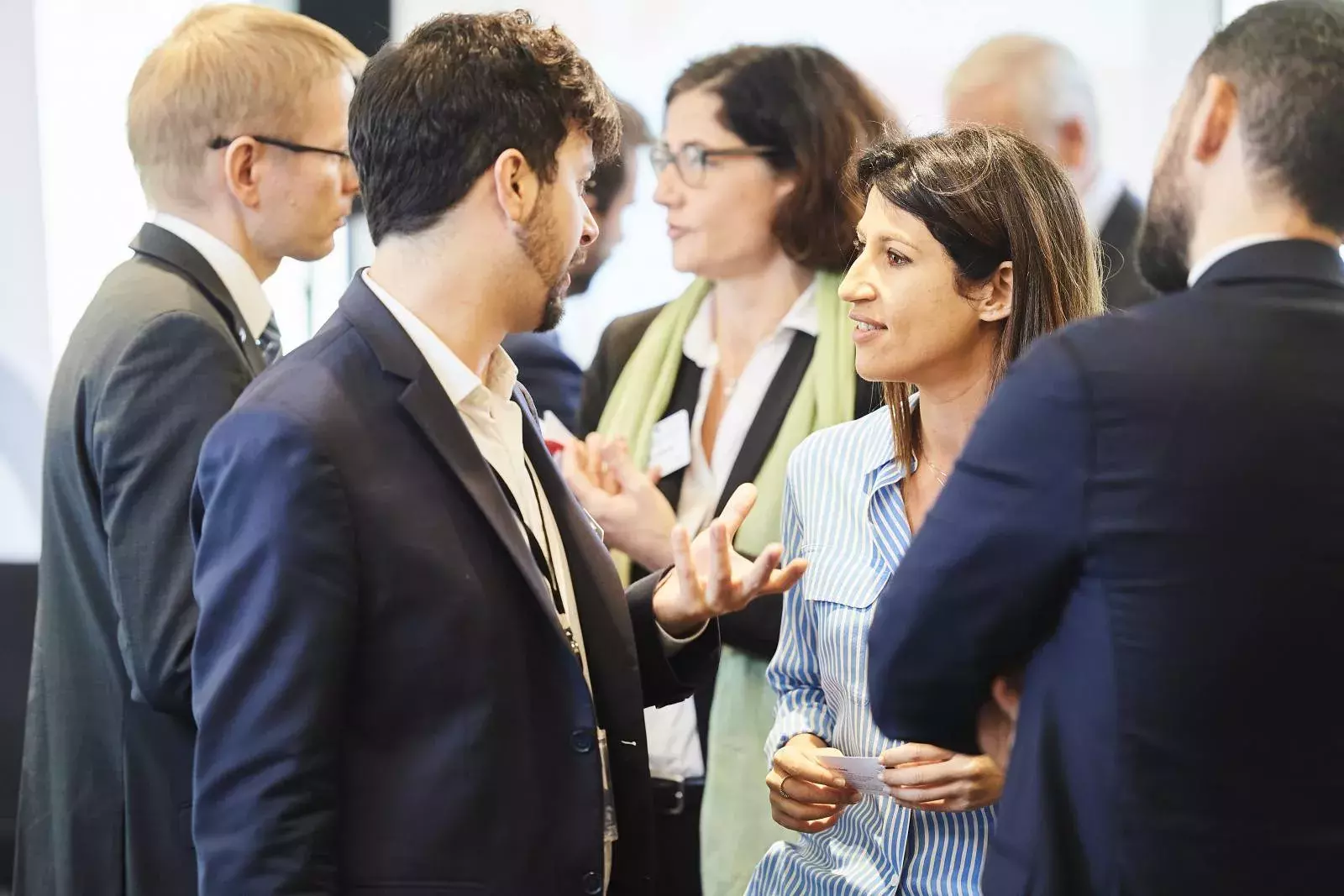 Mr Brando Benifei, Ms Monica Brezzi, and event participants