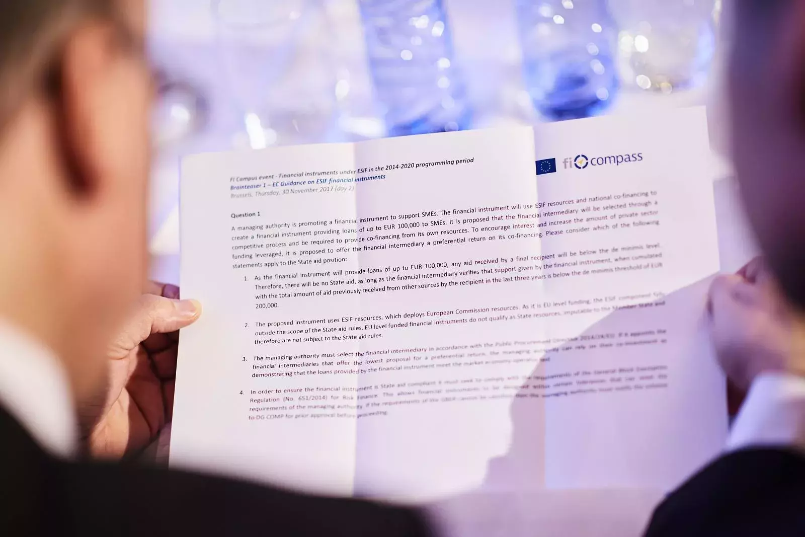 Participants during the Brainteaser