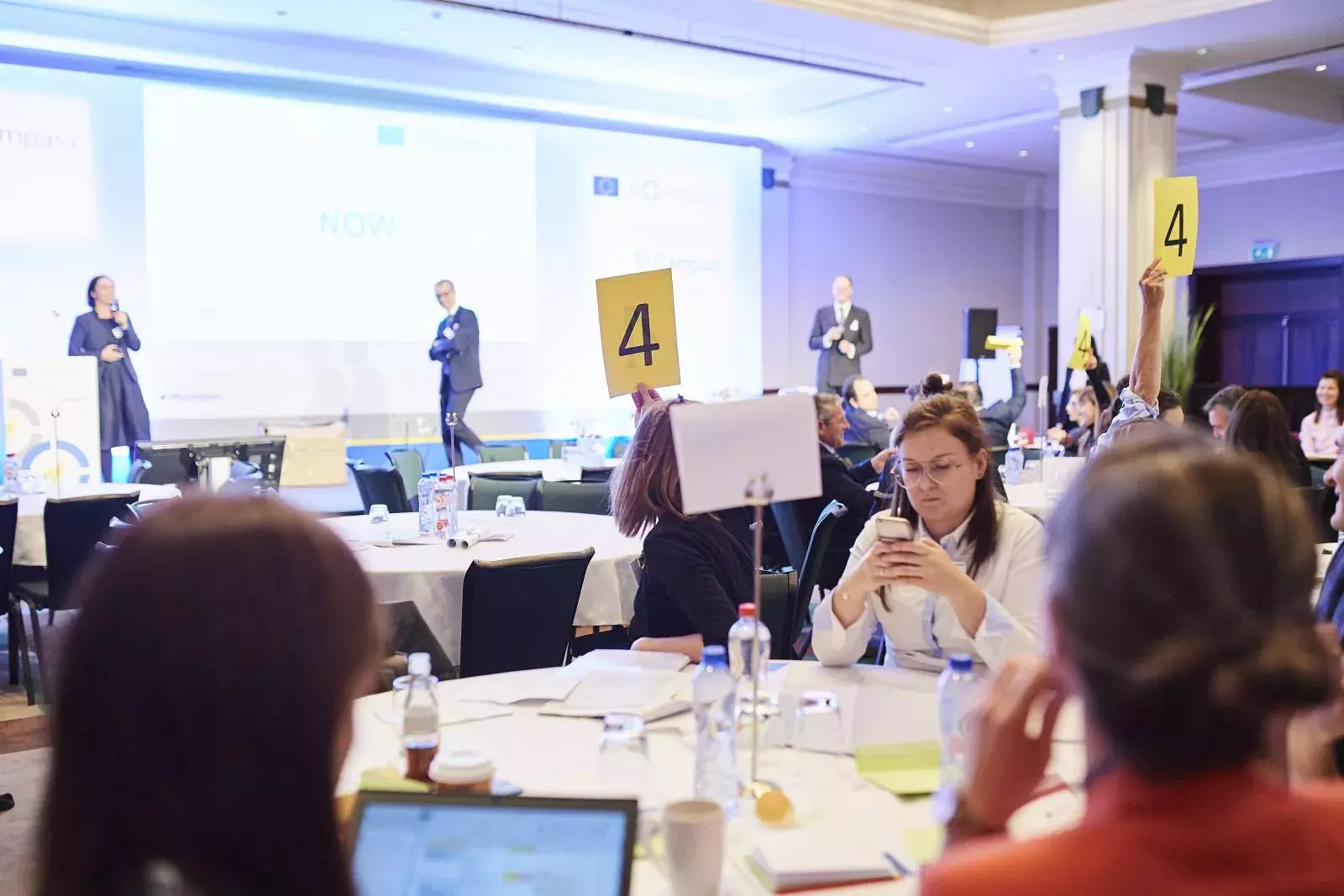 Participants during the Brainteaser