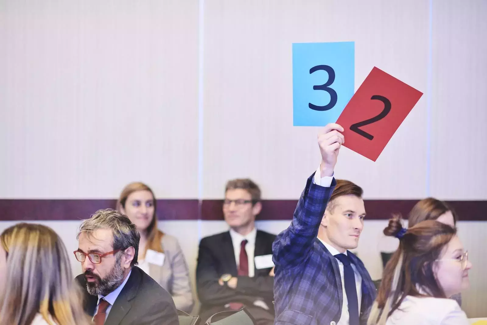 Participants during the Brainteaser