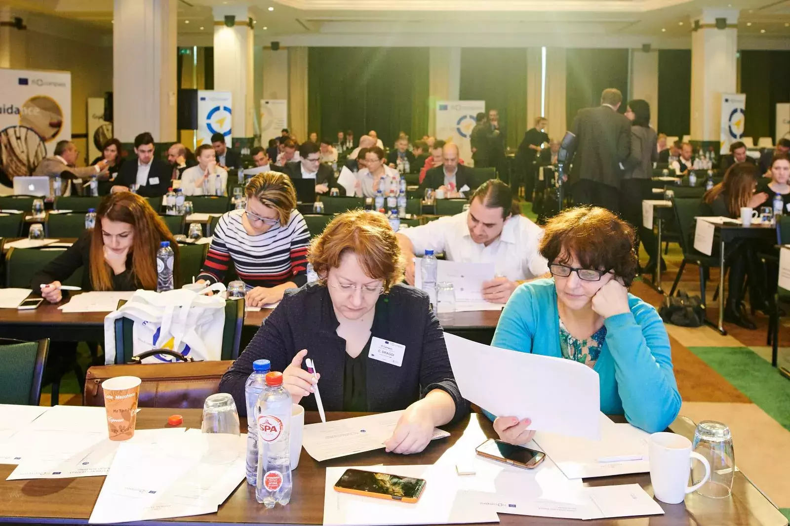 Participants working in groups