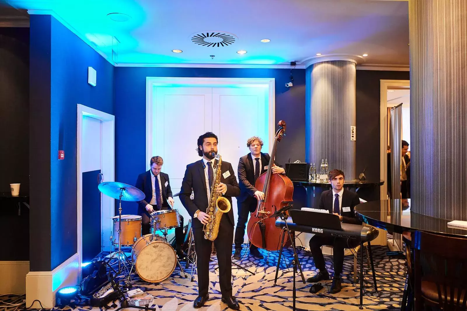 Networking about financial instruments to the sound of musical instruments