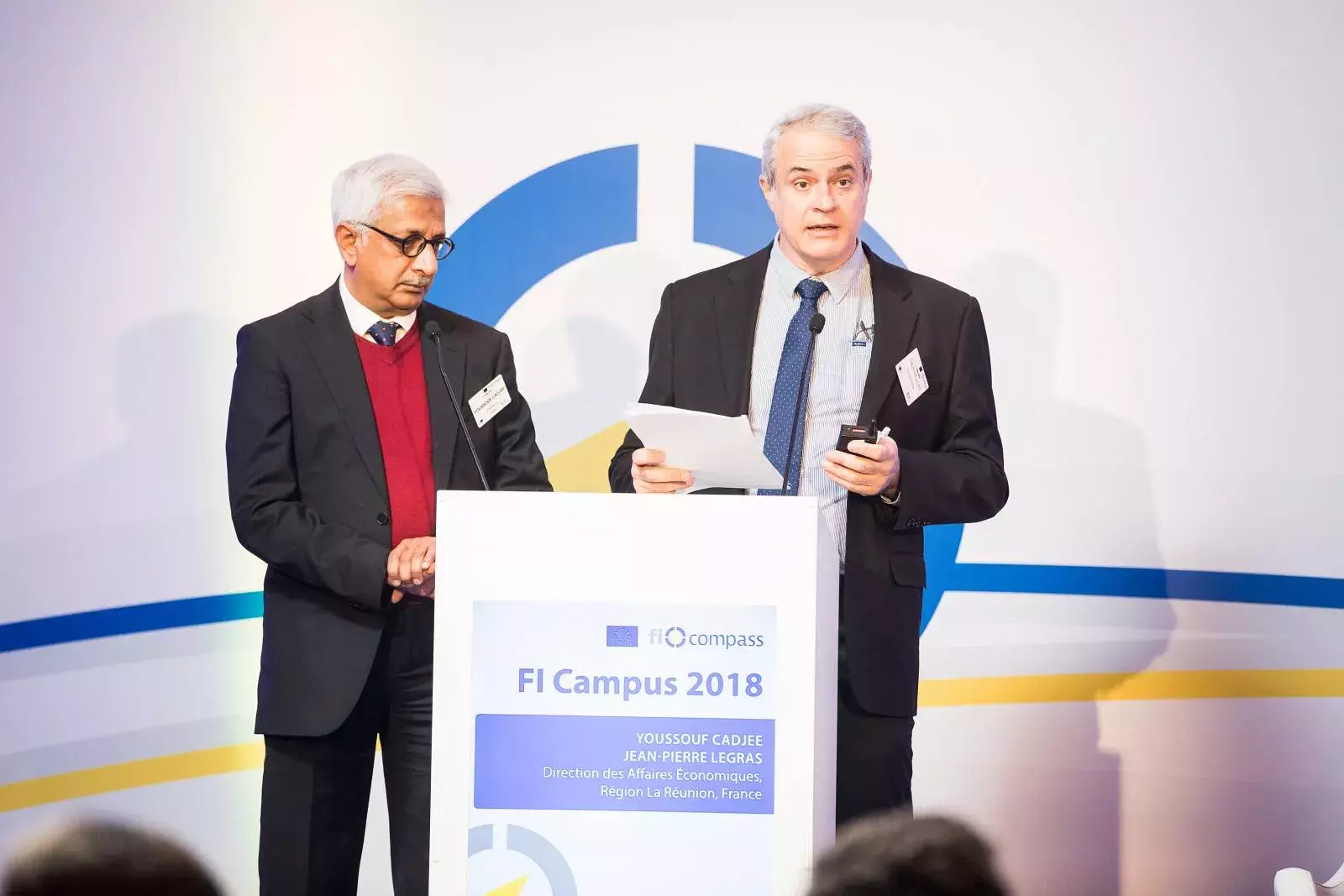 Mr Youssouf Cadjee and Mr Jean-Pierre Legras