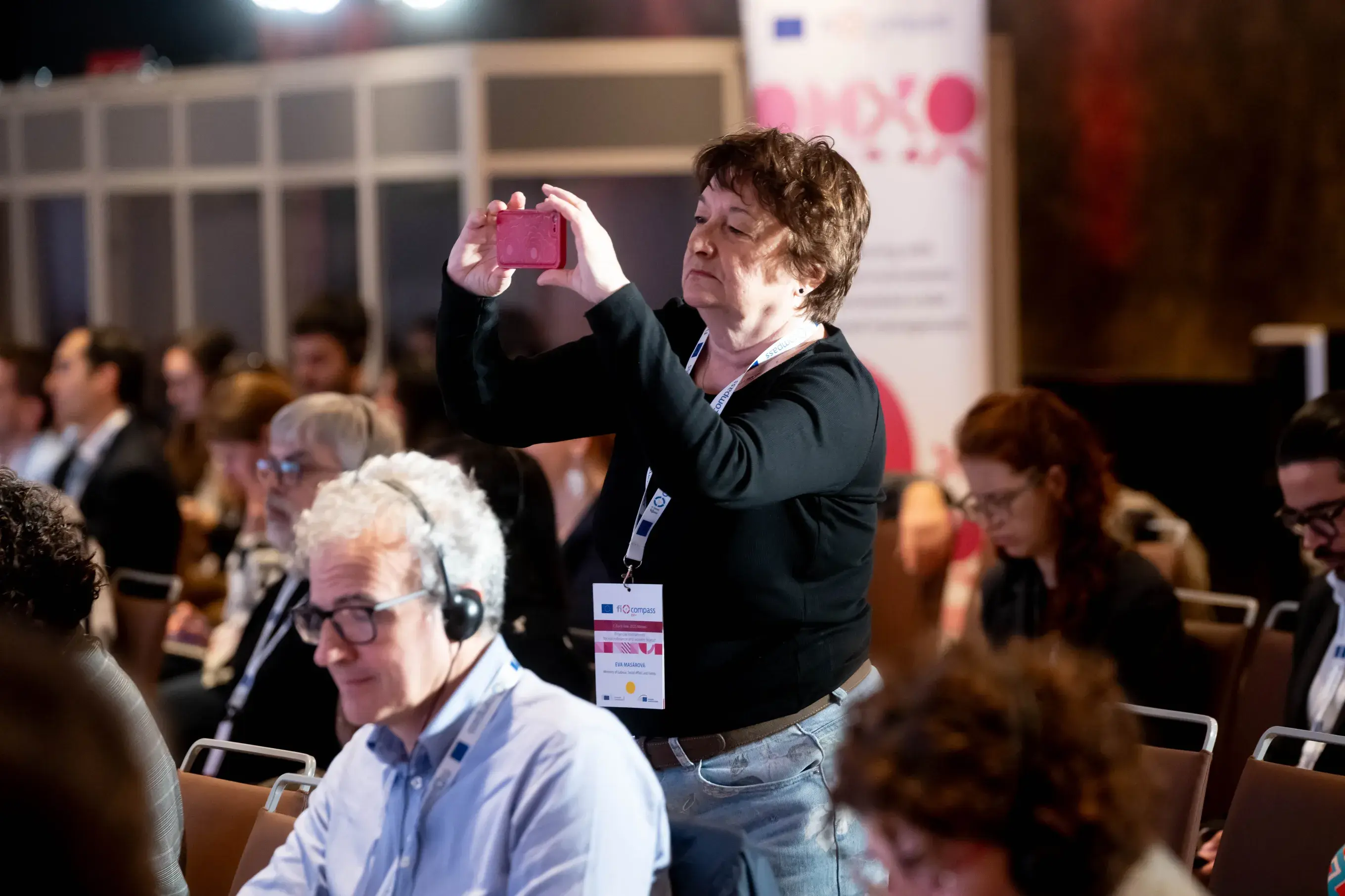 Event particiants taking pictures