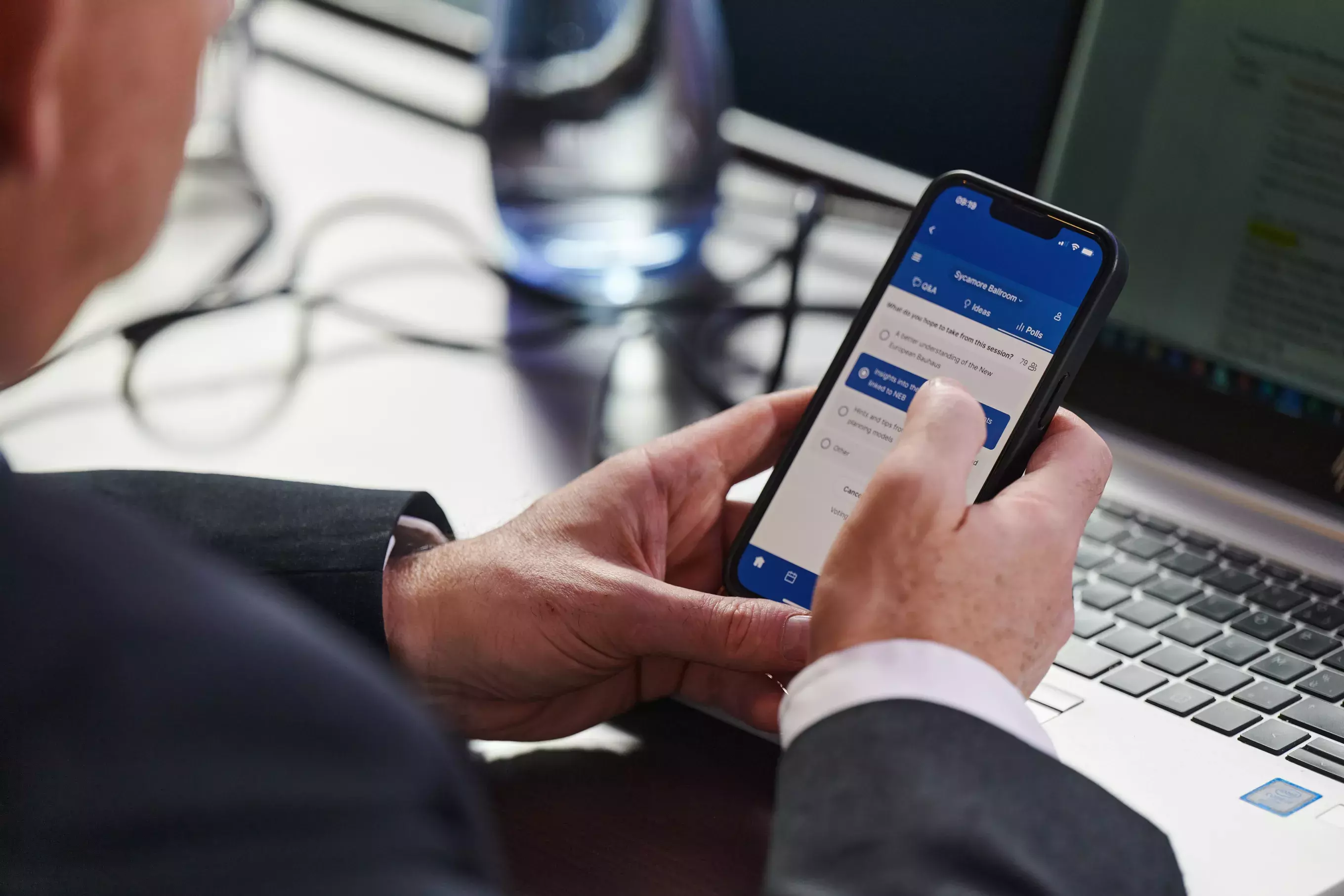 Event participant using Slido