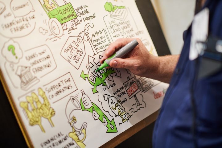 Illustrator at work
