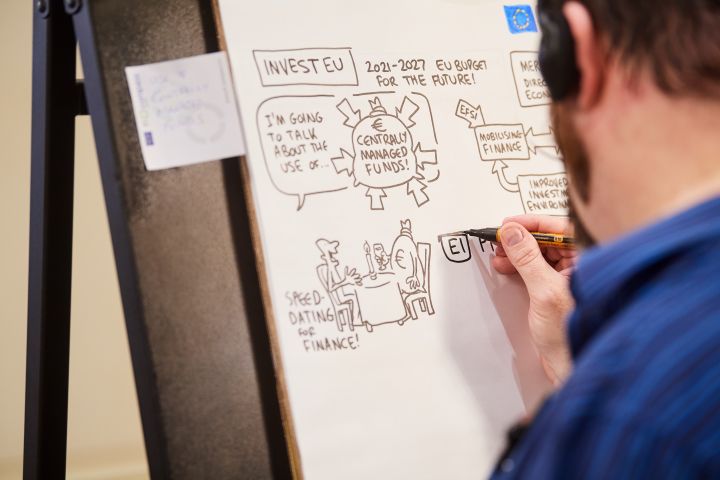 Illustrator at work