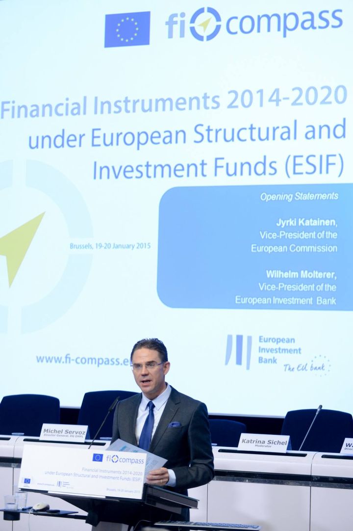 Jyrki Katainen at the podium