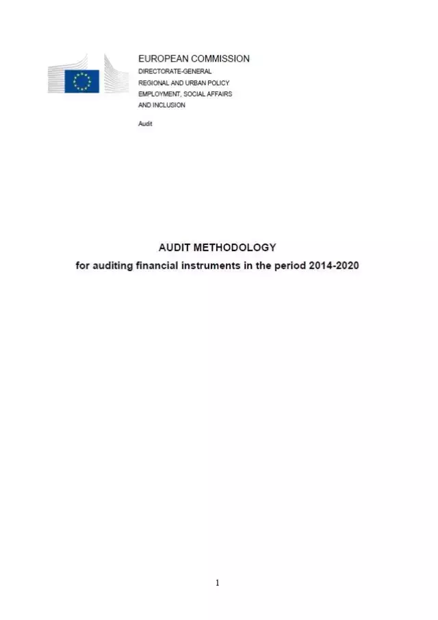 Audit methodology for auditing financial instruments in the period 2014-2020 – update 2021