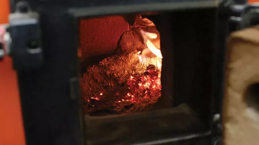 Thermal energy wood chip boiler. Thermal energy wood chip boiler.