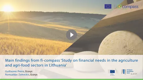 Main findings from fi-compass ‘Study on financial needs in the agriculture and agri-food sectors in Lithuania’
