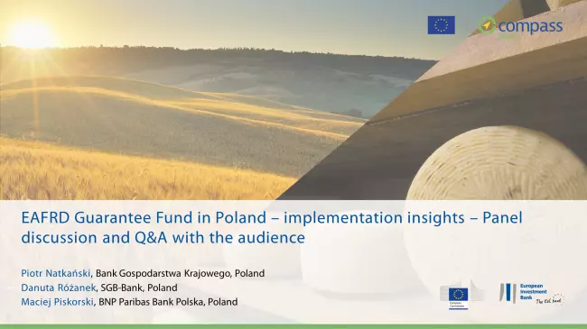 Panel discussion and Q&A with the audience – EAFRD Guarantee Fund in Poland – implementation insights