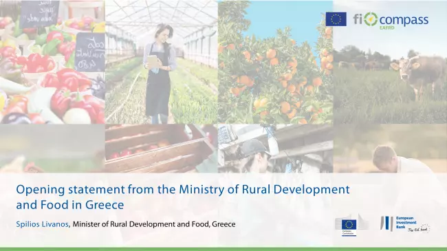 Opening statement from the Ministry of Rural Development and Food in Greece