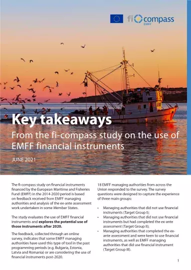 Key takeaways from the fi-compass study on the use of EMFF financial instruments